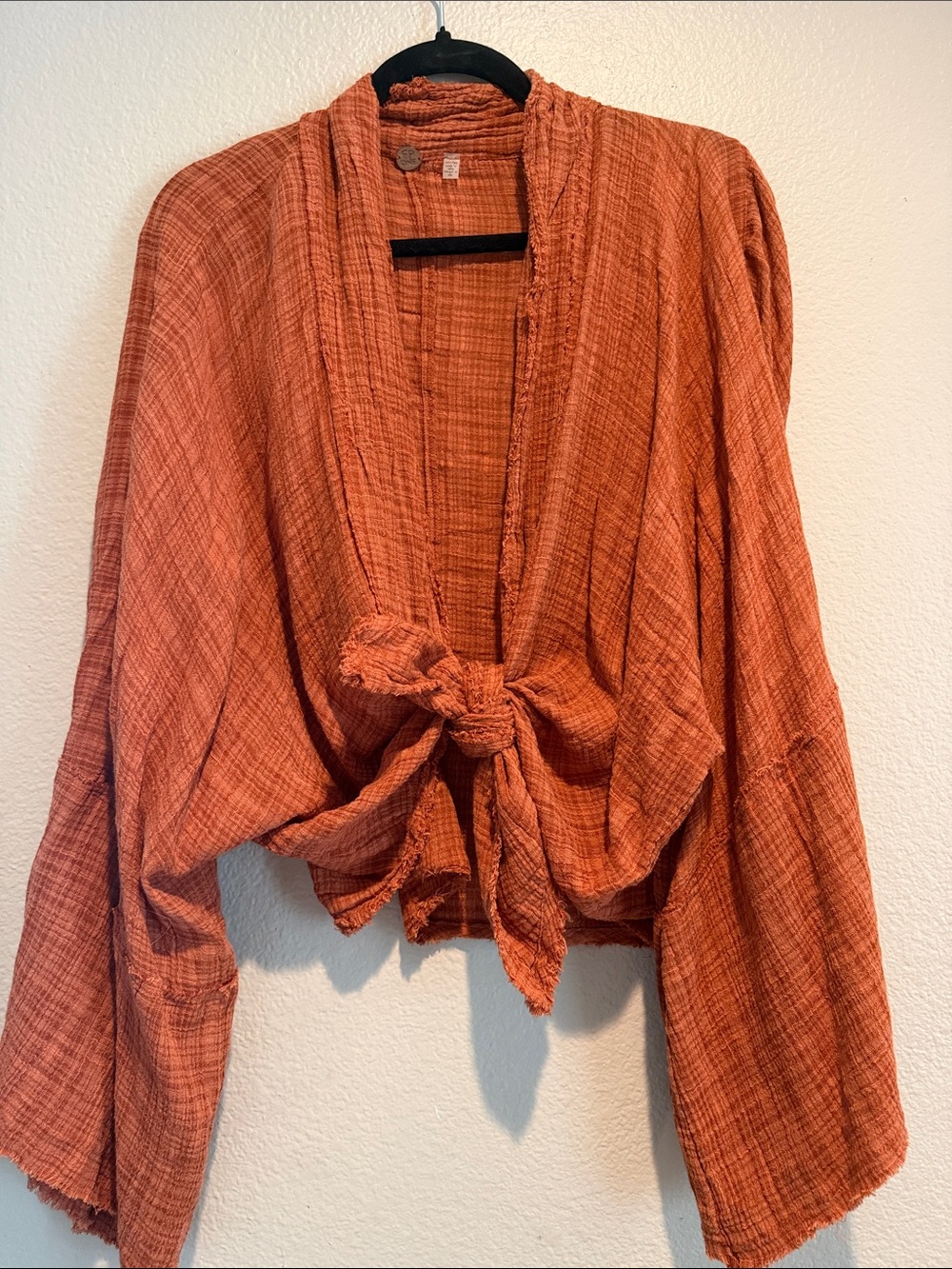Free people Lightweight Tie-Front Women's Top - Rust Orange